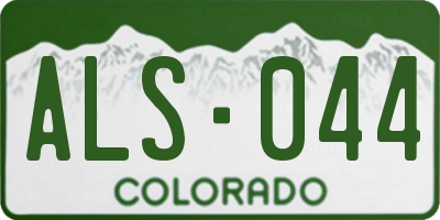 CO license plate ALS044
