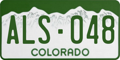 CO license plate ALS048