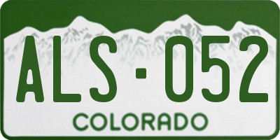 CO license plate ALS052