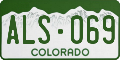 CO license plate ALS069
