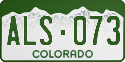 CO license plate ALS073