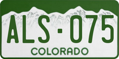 CO license plate ALS075