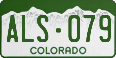 CO license plate ALS079