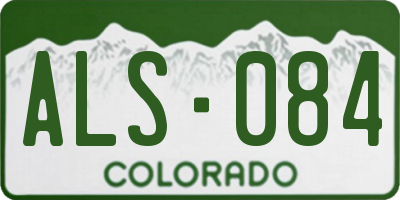 CO license plate ALS084