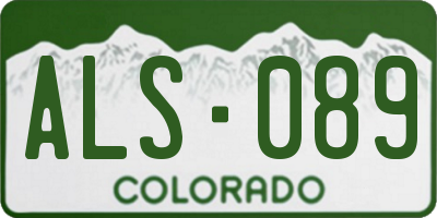 CO license plate ALS089