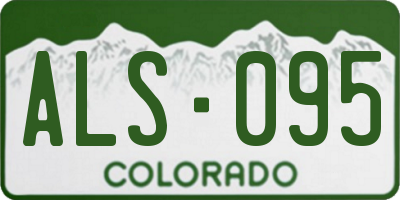 CO license plate ALS095