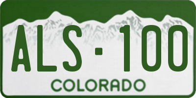 CO license plate ALS100