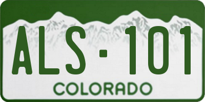 CO license plate ALS101