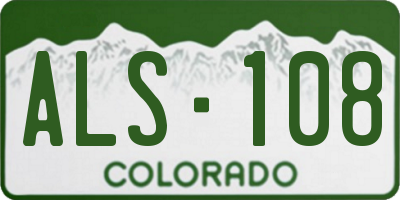 CO license plate ALS108
