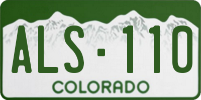 CO license plate ALS110