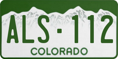 CO license plate ALS112