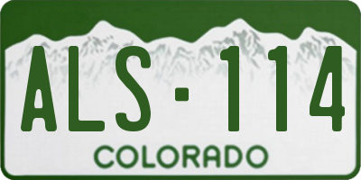 CO license plate ALS114