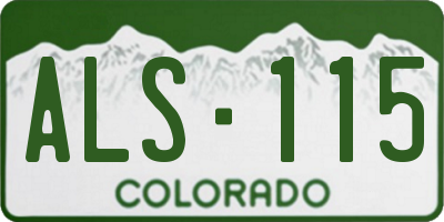 CO license plate ALS115