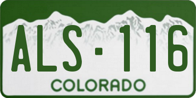 CO license plate ALS116