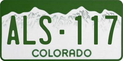 CO license plate ALS117
