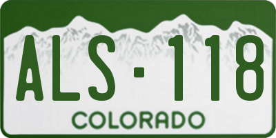 CO license plate ALS118