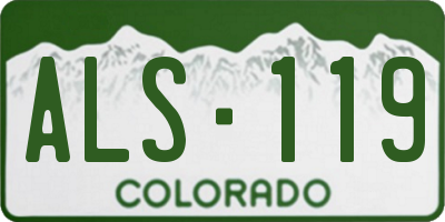 CO license plate ALS119