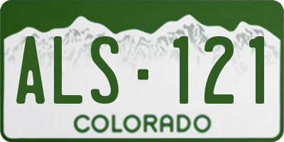 CO license plate ALS121