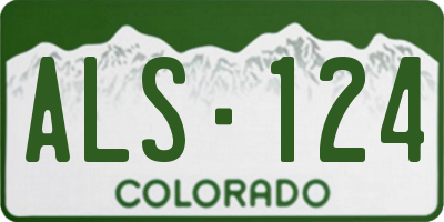 CO license plate ALS124