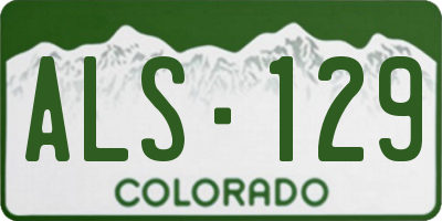 CO license plate ALS129