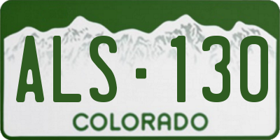 CO license plate ALS130