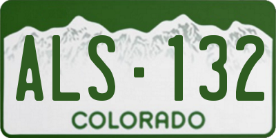 CO license plate ALS132