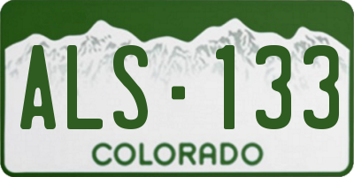 CO license plate ALS133
