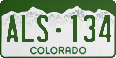 CO license plate ALS134