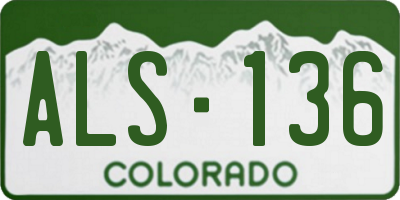 CO license plate ALS136