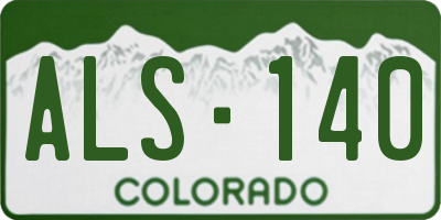 CO license plate ALS140