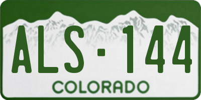 CO license plate ALS144