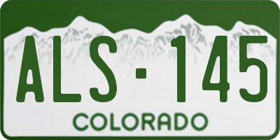 CO license plate ALS145