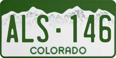 CO license plate ALS146