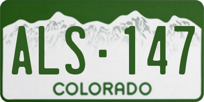 CO license plate ALS147