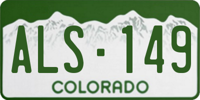 CO license plate ALS149