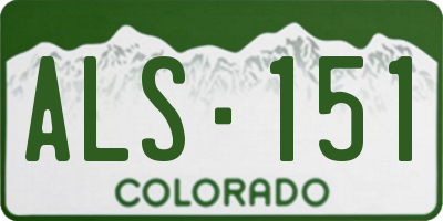 CO license plate ALS151
