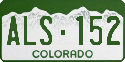 CO license plate ALS152
