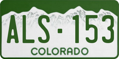 CO license plate ALS153