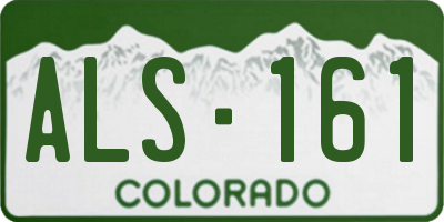 CO license plate ALS161