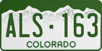 CO license plate ALS163