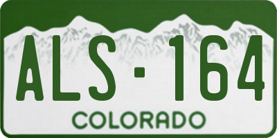 CO license plate ALS164