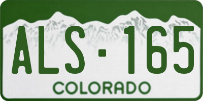 CO license plate ALS165