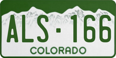 CO license plate ALS166