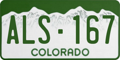 CO license plate ALS167
