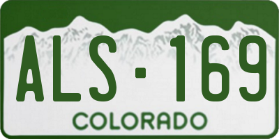 CO license plate ALS169