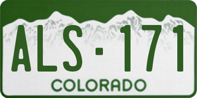 CO license plate ALS171