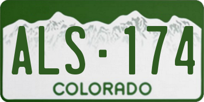 CO license plate ALS174