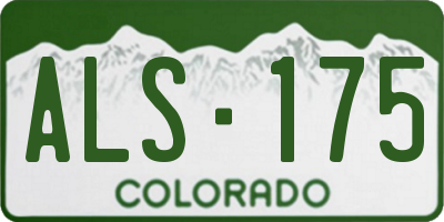CO license plate ALS175