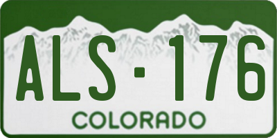 CO license plate ALS176