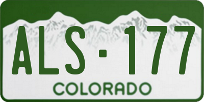 CO license plate ALS177
